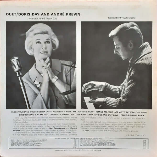 Doris Day And André Previn With The André Previn Trio : Duet (LP, Album)