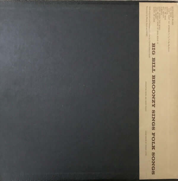 Big Bill Broonzy : Sings Folk Songs (LP, Album)