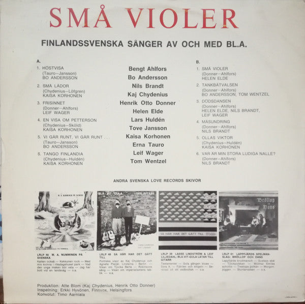 Various ~ Små Violer (Vinyl) - Djungel & Jazz