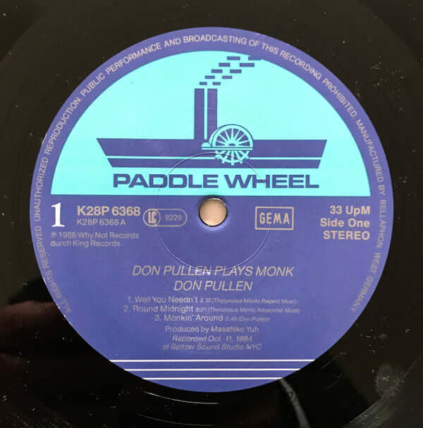 Don Pullen ~ Plays Monk (Vinyl) - Djungel & Jazz