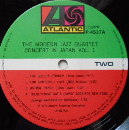 The Modern Jazz Quartet : Concert In Japan Vol.1 (LP, Album)