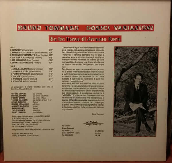 Bruno Tommaso ~ Dodici Variazioni Su Un Tema Di Jerome Kern (Vinyl) - Djungel & Jazz