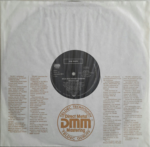 Rick Hollander Quartet ~ Private Ear (Vinyl) - Djungel & Jazz