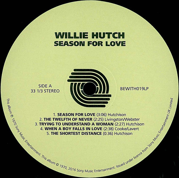 Willie Hutch ~ Season For Love (Vinyl) - Djungel & Jazz