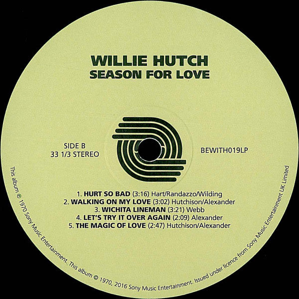 Willie Hutch ~ Season For Love (Vinyl) - Djungel & Jazz