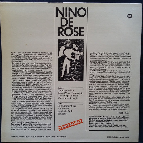 Nino De Rose : Compagno Eros (LP)