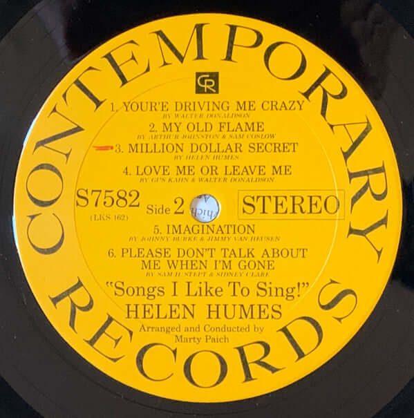 Helen Humes : Songs I Like To Sing! (LP, Album, RP)