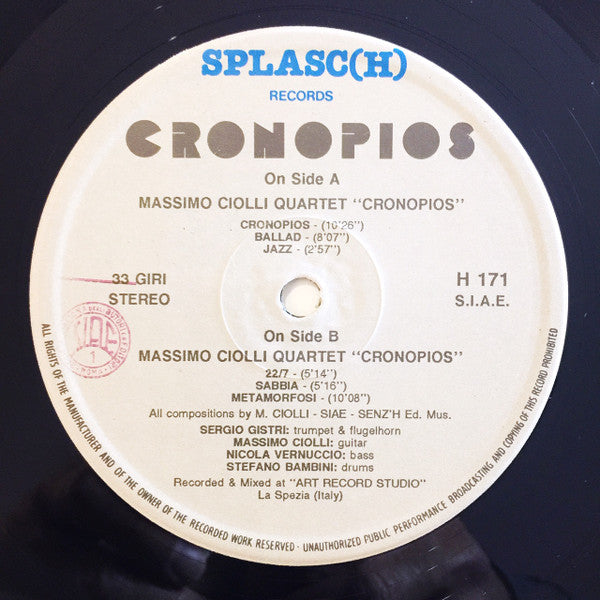 Massimo Ciolli ~ Cronopios (Vinyl) - Djungel & Jazz