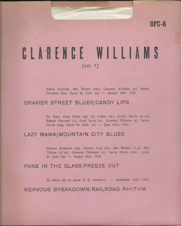 Clarence Williams ~ Clarence Williams (Vol. 1) (Vinyl) - Djungel & Jazz