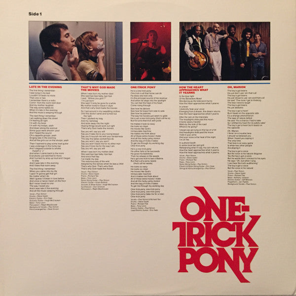 Paul Simon : One-Trick Pony (LP, Album, Win)