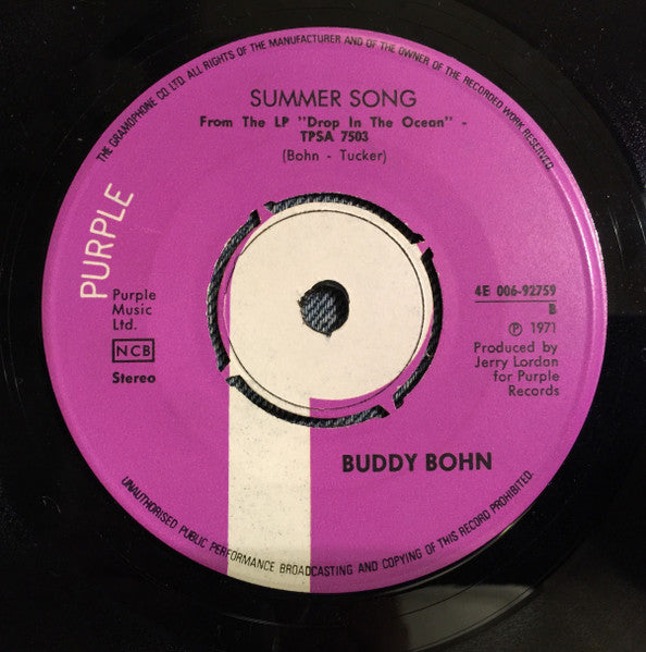 Buddy Bohn ~ Picalilli Lady / Summer Song (Vinyl) - Djungel & Jazz