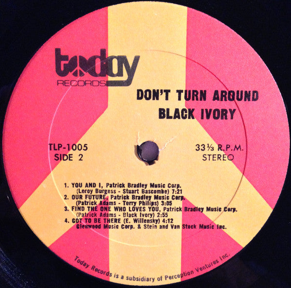 Black Ivory ~ Don't Turn Around (Vinyl) - Djungel & Jazz