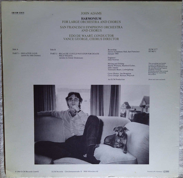 John Adams - San Francisco Symphony Orchestra And Chorus, Edo De Waart ~ Harmonium (Vinyl) - Djungel & Jazz