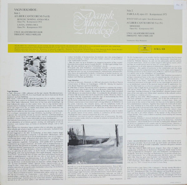 Vagn Holmboe, Unge Akademikeres Kor, Niels Møller, Knud Vad ~ Af Liber Canticorum / Fabula II, Opus 115 For Orgel (Vinyl) - Djungel & Jazz