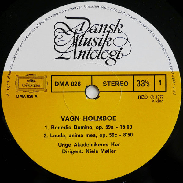 Vagn Holmboe, Unge Akademikeres Kor, Niels Møller, Knud Vad ~ Af Liber Canticorum / Fabula II, Opus 115 For Orgel (Vinyl) - Djungel & Jazz
