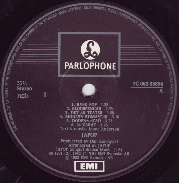 Japop ~ Rysk Pop (Vinyl) - Djungel & Jazz