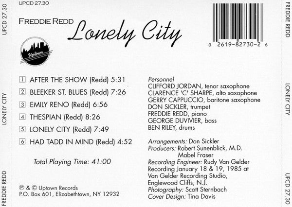 Freddie Redd, Clifford Jordan, Clarence "C" Sharpe, Don Sickler ~ Lonely City (Vinyl) - Djungel & Jazz