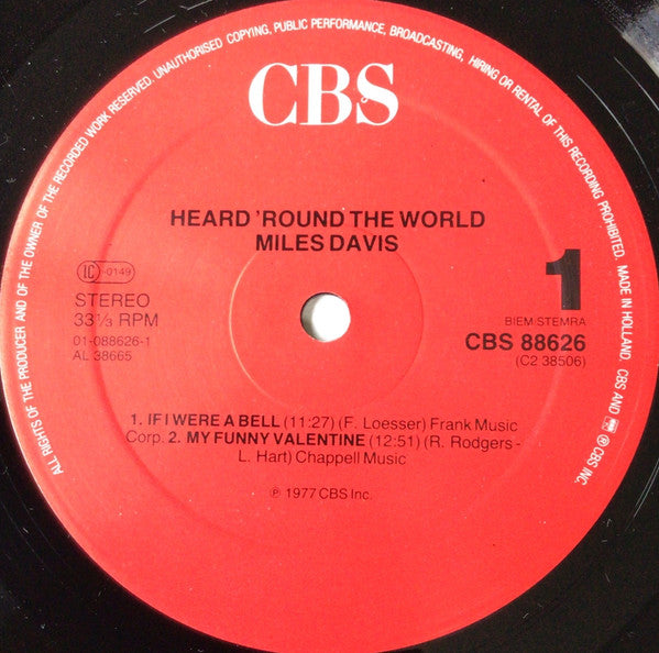 Miles Davis ~ Heard 'Round The World (Vinyl) - Djungel & Jazz