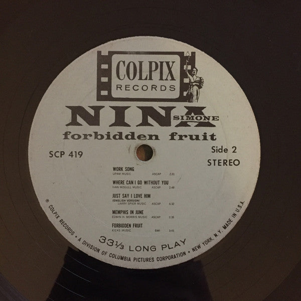 Nina Simone : Forbidden Fruit (LP, Album, RE, Mon)