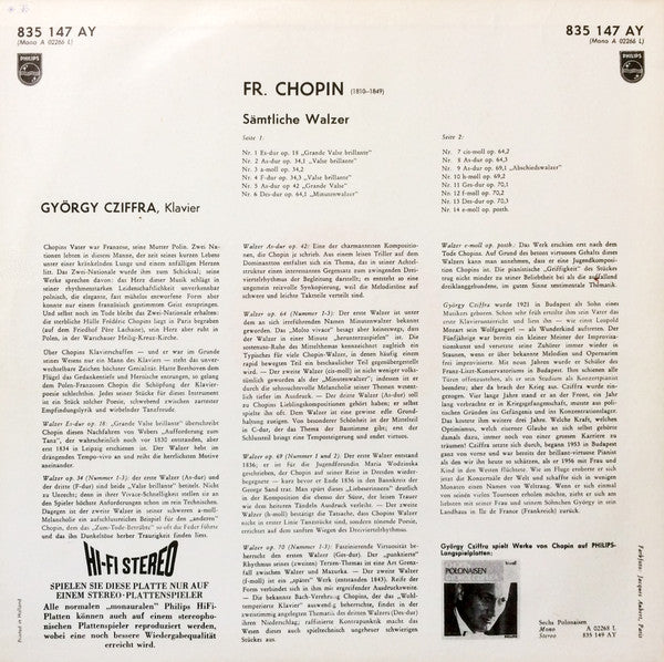 György Cziffra, Chopin ~ Walzer (Vinyl) - Djungel & Jazz