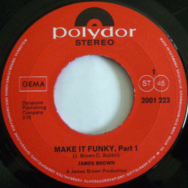 James Brown ~ Make It Funky, Part 1 & 2 (Vinyl) - Djungel & Jazz