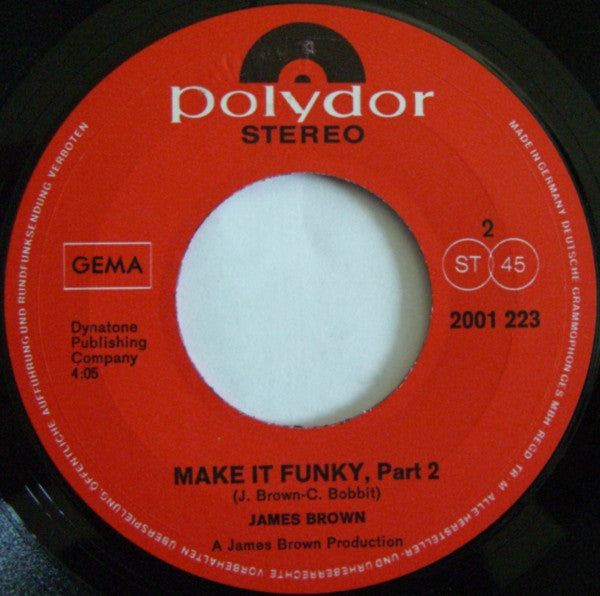 James Brown ~ Make It Funky, Part 1 & 2 (Vinyl) - Djungel & Jazz