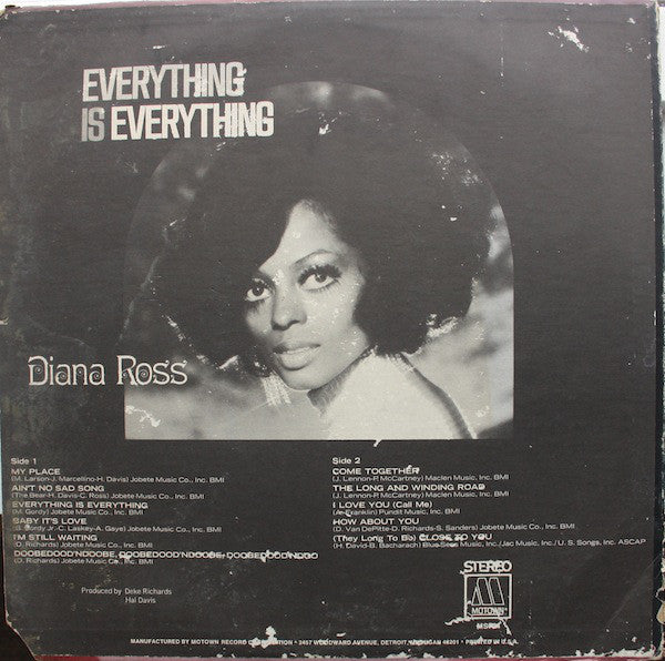 Diana Ross ~ Everything Is Everything (Vinyl) - Djungel & Jazz