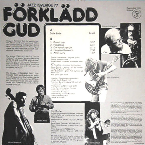 Förklädd Gud ~ Förklädd Gud (Vinyl) - Djungel & Jazz