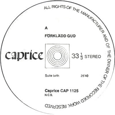 Förklädd Gud ~ Förklädd Gud (Vinyl) - Djungel & Jazz