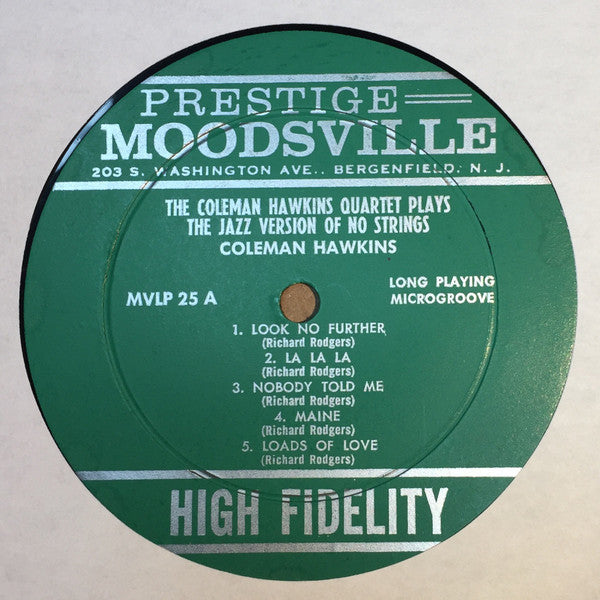 Coleman Hawkins Quartet ~ The Coleman Hawkins Quartet Play The Jazz Version Of No Strings (Vinyl) - Djungel & Jazz