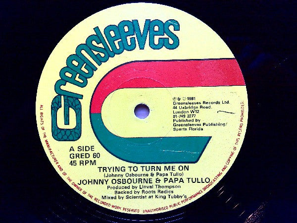 Johnny Osbourne & Papa Tullo / Roots Radics* : Trying To Turn Me On / Turn On Dub (12")