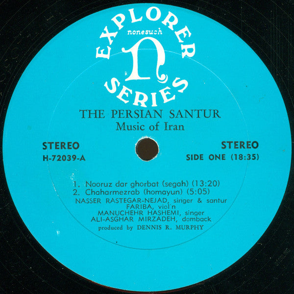 Nasser Rastegar-Nejad ~ The Persian Santur / Music Of Iran (Vinyl) - Djungel & Jazz