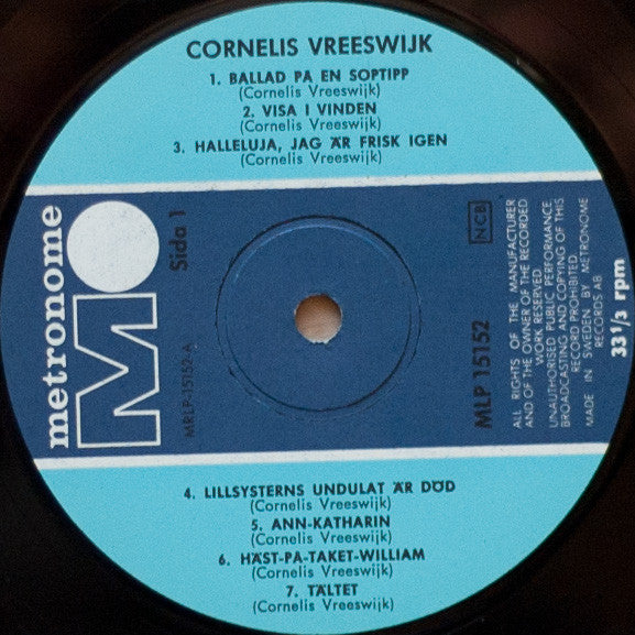 Cornelis Vreeswijk : Ballader Och Oförskämdheter (LP, Album)