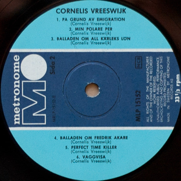 Cornelis Vreeswijk : Ballader Och Oförskämdheter (LP, Album)