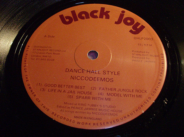 Nicodemus : Dance Hall Style (LP, Album)