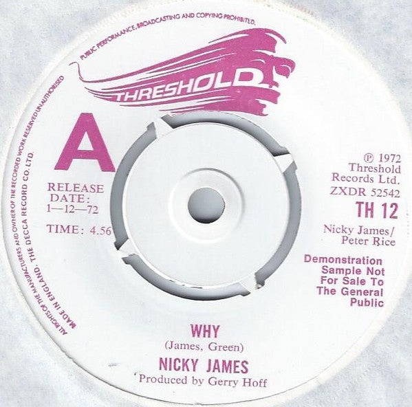 Nicky James ~ Why (Vinyl) - Djungel & Jazz
