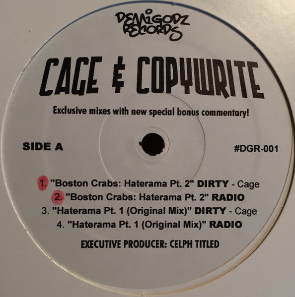 Cage & Copywrite : Boston Crabs: Haterama Pt. 2 / Haterama Pt. 1 / Boston Baked Bitch (12", EP)