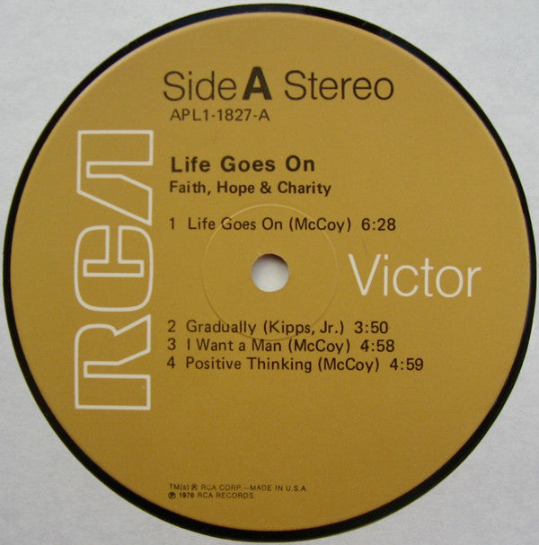Faith Hope & Charity ~ Life Goes On (Vinyl) - Djungel & Jazz