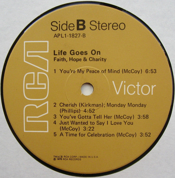 Faith Hope & Charity ~ Life Goes On (Vinyl) - Djungel & Jazz