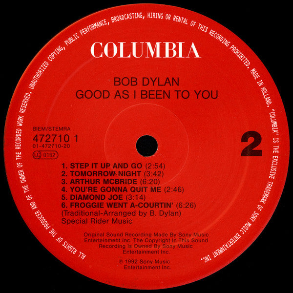 Bob Dylan ~ Good As I Been To You (Vinyl) - Djungel & Jazz