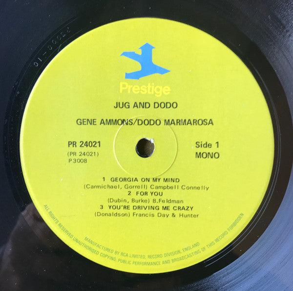 Ammons & Marmarosa ~ Jug & Dodo (Vinyl) - Djungel & Jazz