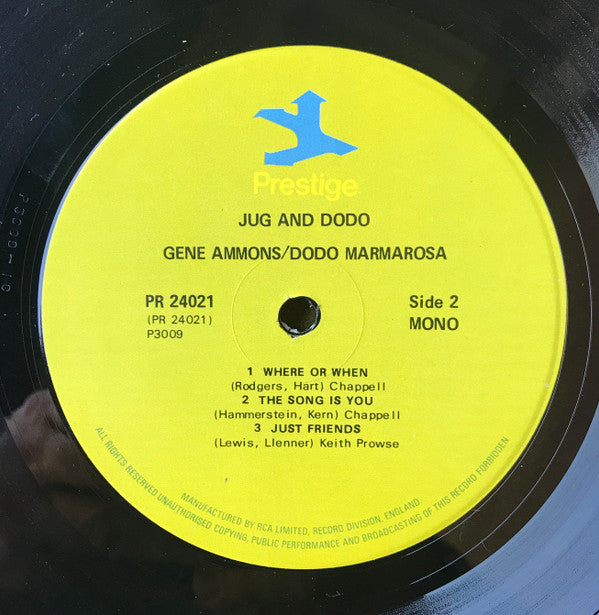 Ammons & Marmarosa ~ Jug & Dodo (Vinyl) - Djungel & Jazz