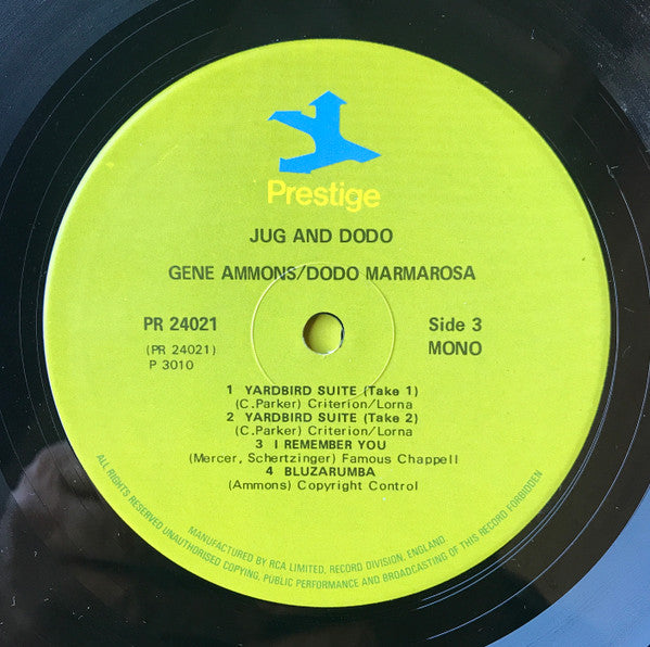 Ammons & Marmarosa ~ Jug & Dodo (Vinyl) - Djungel & Jazz