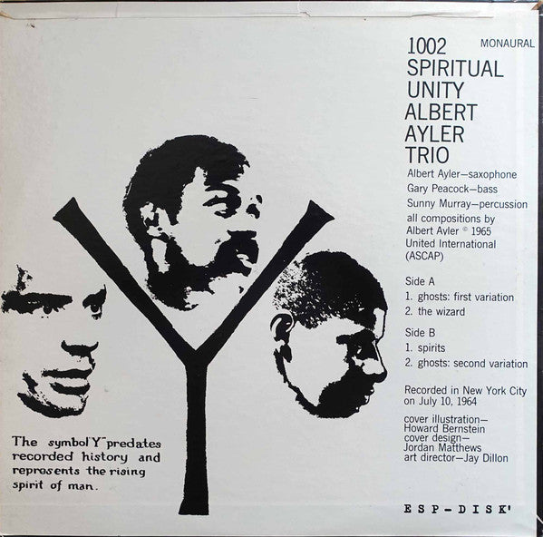 Albert Ayler Trio : Spiritual Unity (LP, Album, Mono, RE)