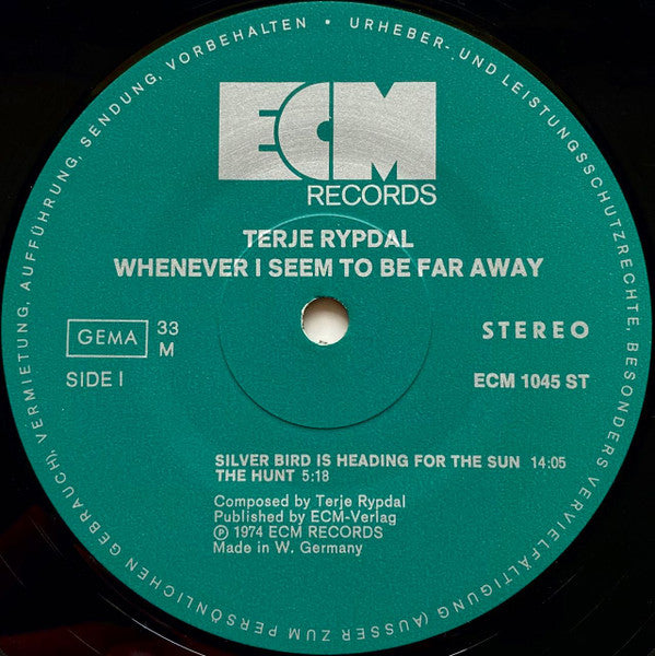 Terje Rypdal ~ Whenever I Seem To Be Far Away (Vinyl) - Djungel & Jazz