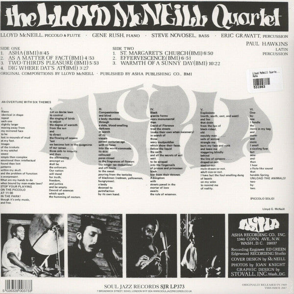 The Lloyd McNeill Quartet ~ Asha (Vinyl) - Djungel & Jazz
