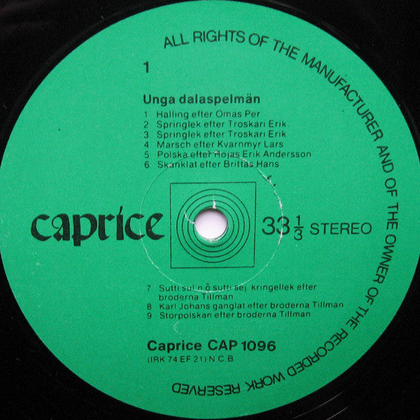 Various ~ Unga Dalaspelmän (Vinyl) - Djungel & Jazz