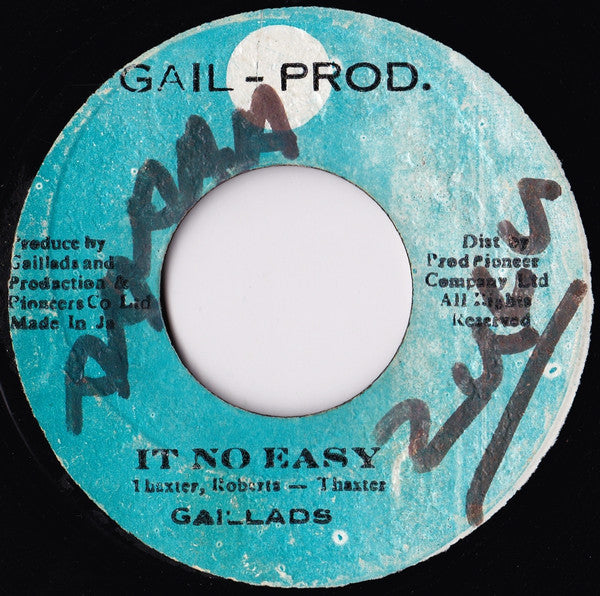 The Gaylads : It No Easy (7", Single)