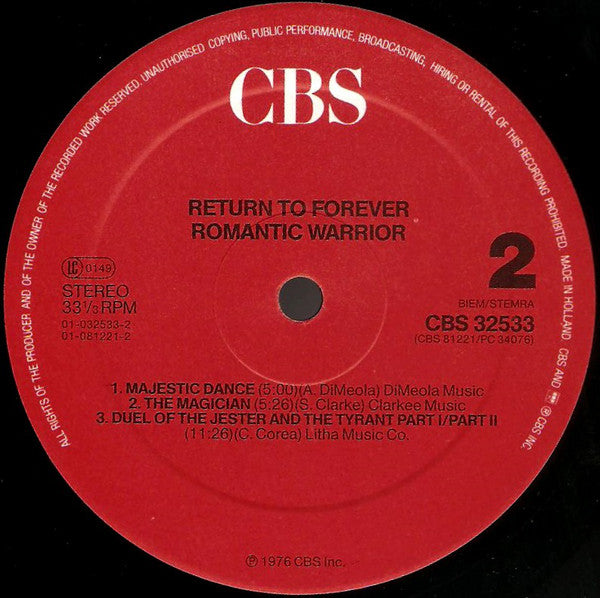 Return To Forever ~ Romantic Warrior (Vinyl) - Djungel & Jazz