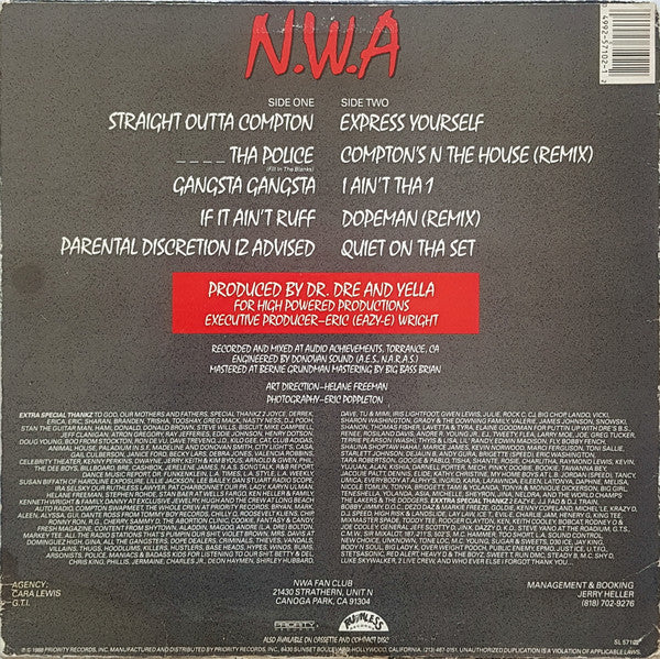 N.W.A. ~ Straight Outta Compton (Vinyl) - Djungel & Jazz